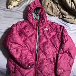 Reversible The North Face kids coat very bright